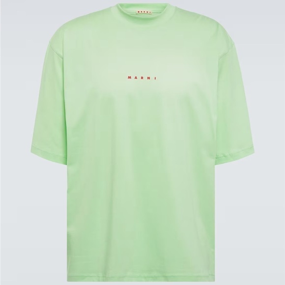 Marni cotton jersey t-shirt in green - Picture 1 of 12